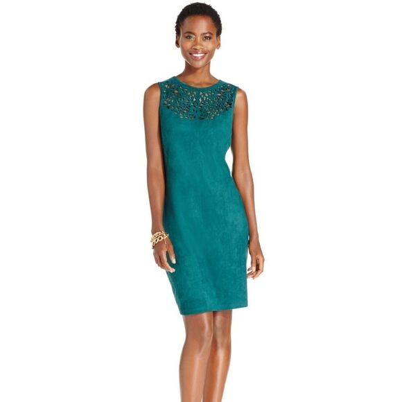 ✨3xHP✨SPENSE PETITE EYELET-YOKE SHIFT DRESS✨ - Picture 1 of 2